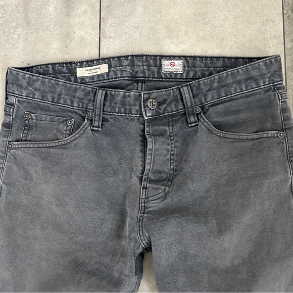 AG Adriano Goldschmied the matchbox slim straight gray denim jeans 33 - Picture 6 of 6